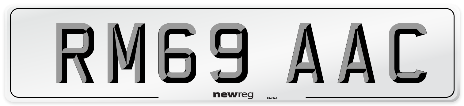 RM69 AAC Number Plate from New Reg
